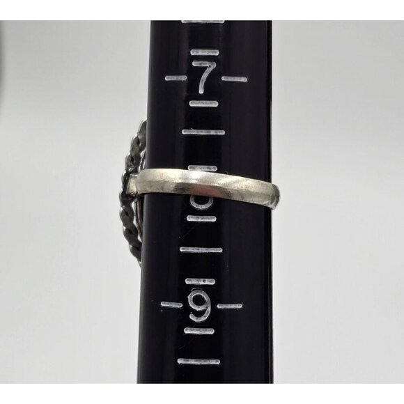 925 Sterling Silver Plt Black Tourmaline Size 8 Bezel Setting Fine Jewelry - Picture 7 of 8